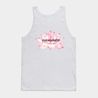 Namaste, pink Lotus Flower Tank Top